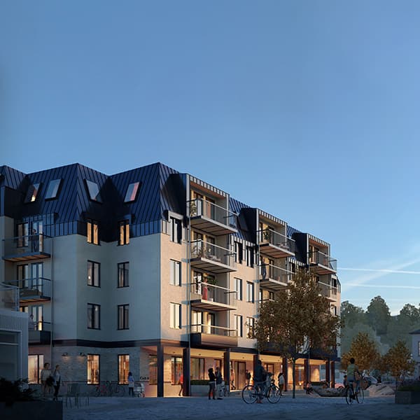 Baronsgården illustrert av VILL Arkitektur